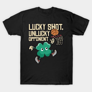 St. Patrick's Day Shamrock Clover Basketball Hoops T-Shirt